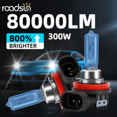 2Pcs Xenon Lamps 80000LM Super Bright Halogen Car Headlight 6000K Super White 12V H1 H4 H7 H11 H13 9005 9006 9012 Auto Headlamps